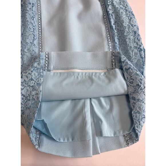 Antonio Melani Powder Blue Dress Size 2 Formal Cocktail Lace Elegant - Picture 9 of 13